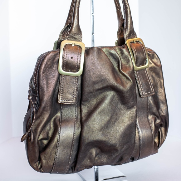 Cole Haan Bronze Purse with Buckles - Picture 8 of 8